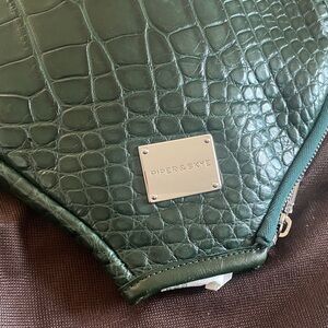 Piper & Skye Crocodile Embossed Green Bag
